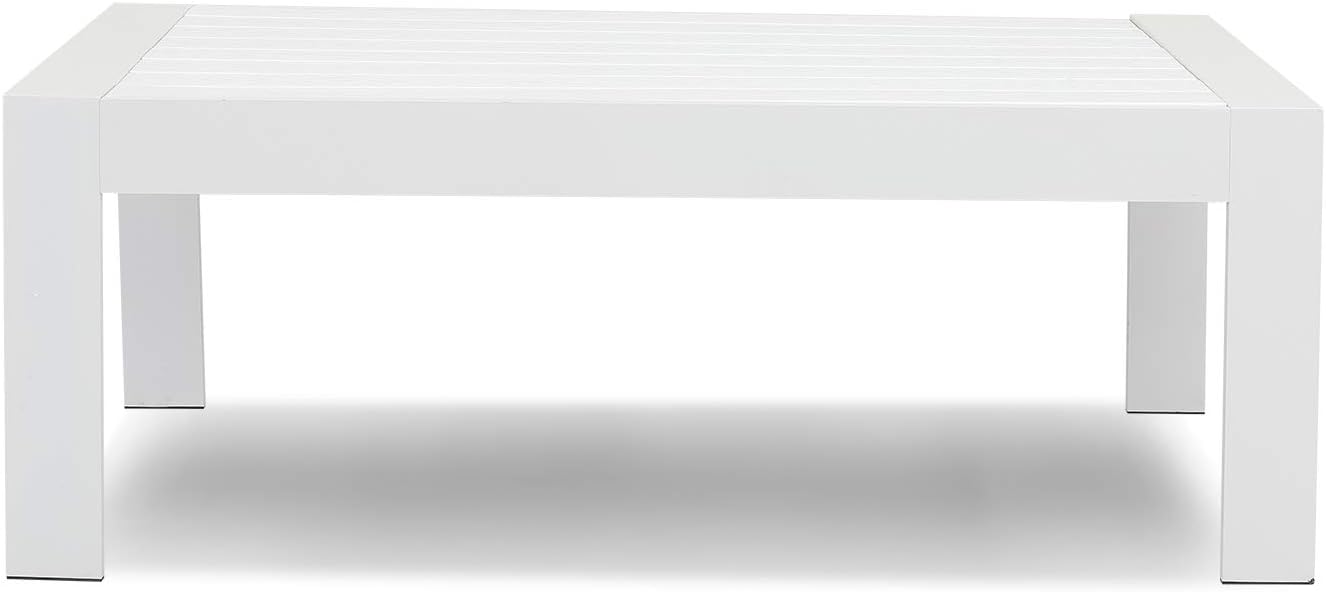 Solaste Patio Furniture Metal Coffee Table, All-Weather Aluminum Garden Outdoor Contemporary Rectangle Table with Metal Frame, Dark Grey : Patio, Lawn & Garden