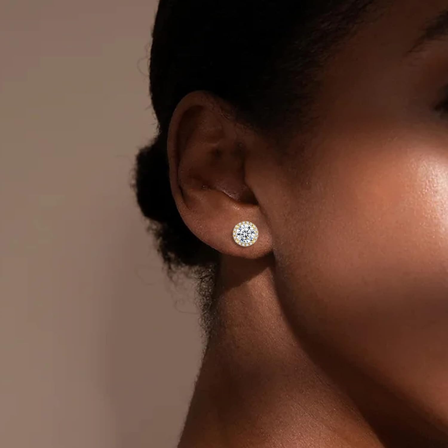 Moissanite Stud Earrings for Women Men : 0.6-4CT 18K White Gold Plated Solid S925 Sterling Silver Earring Hypoallergenic Dainty Flat Diamond Earrings Wedding Jewelry for Women Men D Color VVS1 Clarity - Image 4