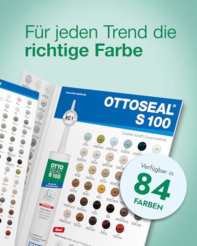 OTTOSEAL S 100 Premium-Sanitär-Silikon 300ml C25 bermuda – Sicher gegen Schimmel & Ideal für Bad, Küche & Wohnbereich – Hervorragend Glätt- & Modellierbar