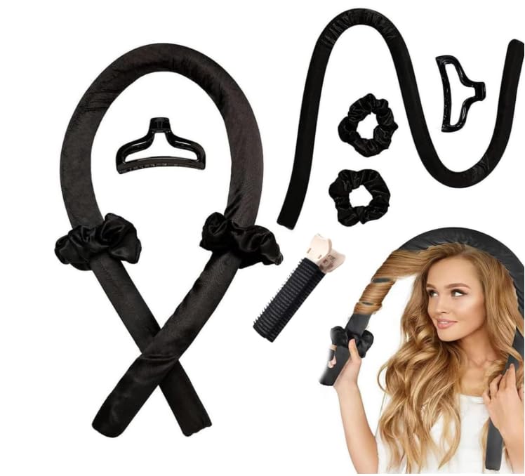 UimoKi Heatless Hair Curler Heatless Curls Overnight No Heat Curlers with Claw Clip Rod Roller Curls Lazy Natural Soft Wave DIY Hair Rollers Styling Tool for Sleep in Overnight for Long and Medium