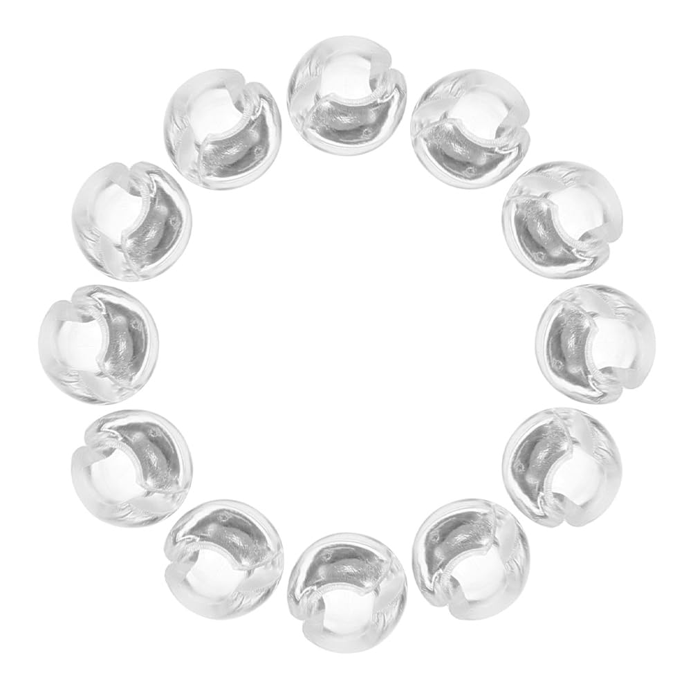 Kichvoe Transparent Beaded Chain Stopper Clips for Roller Blind Chain Stops and Vertical Blind Parts Clear Accessories 12 Pack Easy Install Window Shade Connector