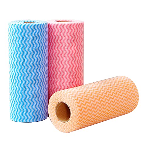 Toallas desechables para lavar el paño para la cocina, toallas de limpieza para el hogar reutilizables, multiusos, 50 hojas/rollos