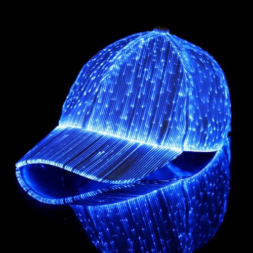 Casquette LED blanc lumineux 7 couleurs rechargeable USB pour festival nocturne - 5