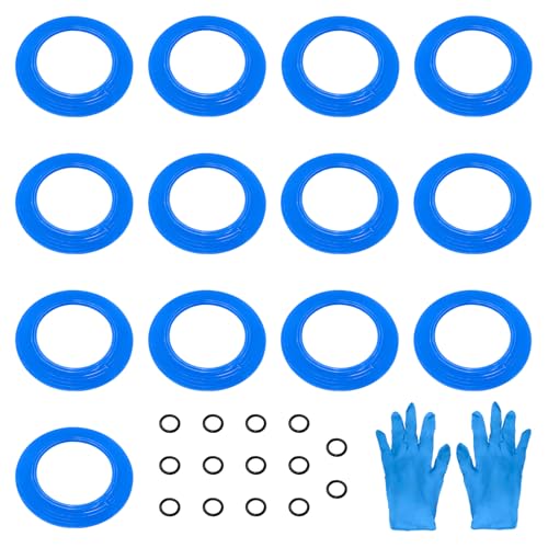 14Pcs Toilet Flush Valve Seal with Gloves, 7301111-0070A American Standard Silicone Flush Valve Seal Parts Replacement for Champion 4 and Eljer Titan 4