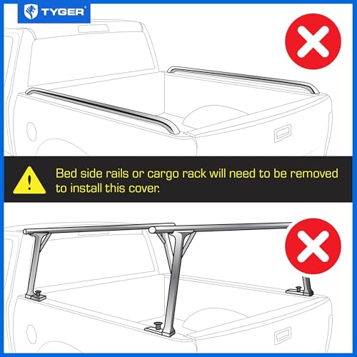 Image of Tyger Auto T1X Soft Roll-Up in Fabric Truck Bed Tonneau Cover Compatible with 2024-2025 Ford Ranger | 5' (61 inch) Bed | TG-BC1F9205X
