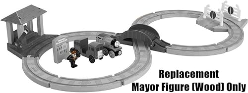 Miniatura 5 de Pieza de repuesto para Fisher-Price Thomas & Friends Wood Racing Figure-8 Set - GGG73 ~ Figura de madera posable de repuesto Alcalde
