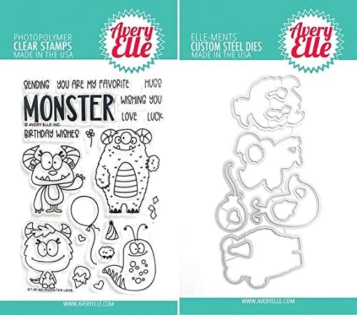 Avery Elle - Monster Love - Selos e matrizes - Pacote com 2 itens