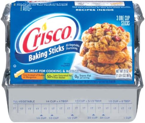 Crisco Baking Sticks All-Vegetable Shortening, 20-Ounce (Pack of 6)