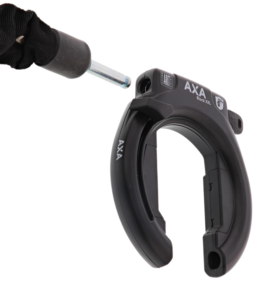 AXA Set Block XXL Retractable + ULC 130 + Sac de Transport – Kit de Cadenas pour Cadre avec chaîne rétractable et Sac – Haute sécurité