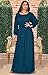 KOH KOH Womens Long Sleeve Sleeves Vintage Peasant Empire Waist Fall Loose Flowy Fall Winter Casual Maternity Abaya Gown Gowns Maxi Dress Dresses, Blue Teal M 8-10