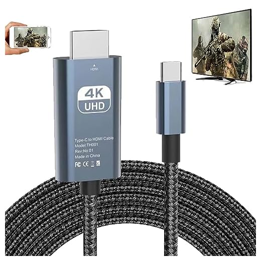USB C to HDMI Adapter MHL Cable 4K 60Hz Thunderbolt 3/4 Cord for HP Laptop iPhone 15 Pro Max 16 17 Air Type C Android Phone Device Galaxy S24 Plus S23 S22 S21 S20 S10 Note Samsung Dex to Monitor TV