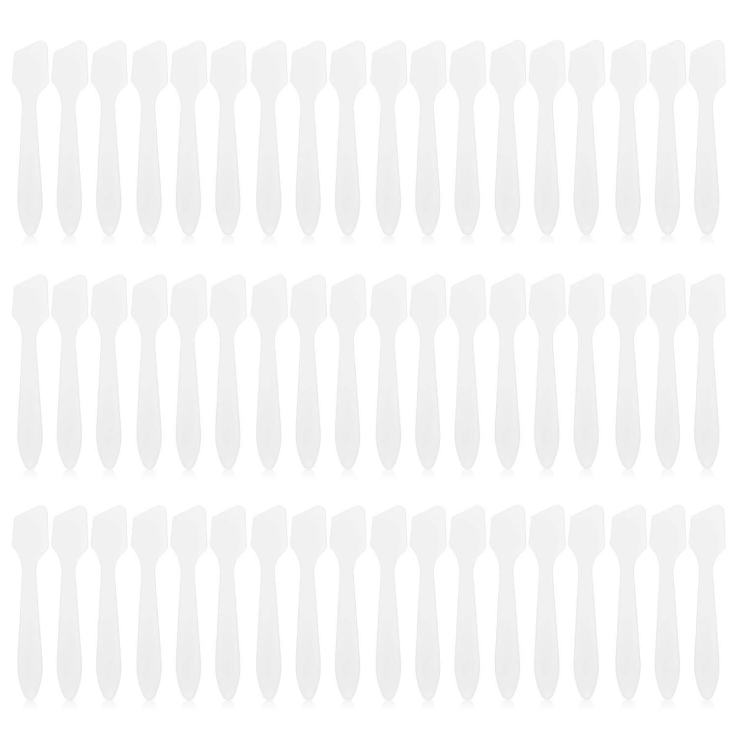 Wopanxye 100 Pack Cosmetic Spatula, Small Plastic Spoon for DIY Facial Mask