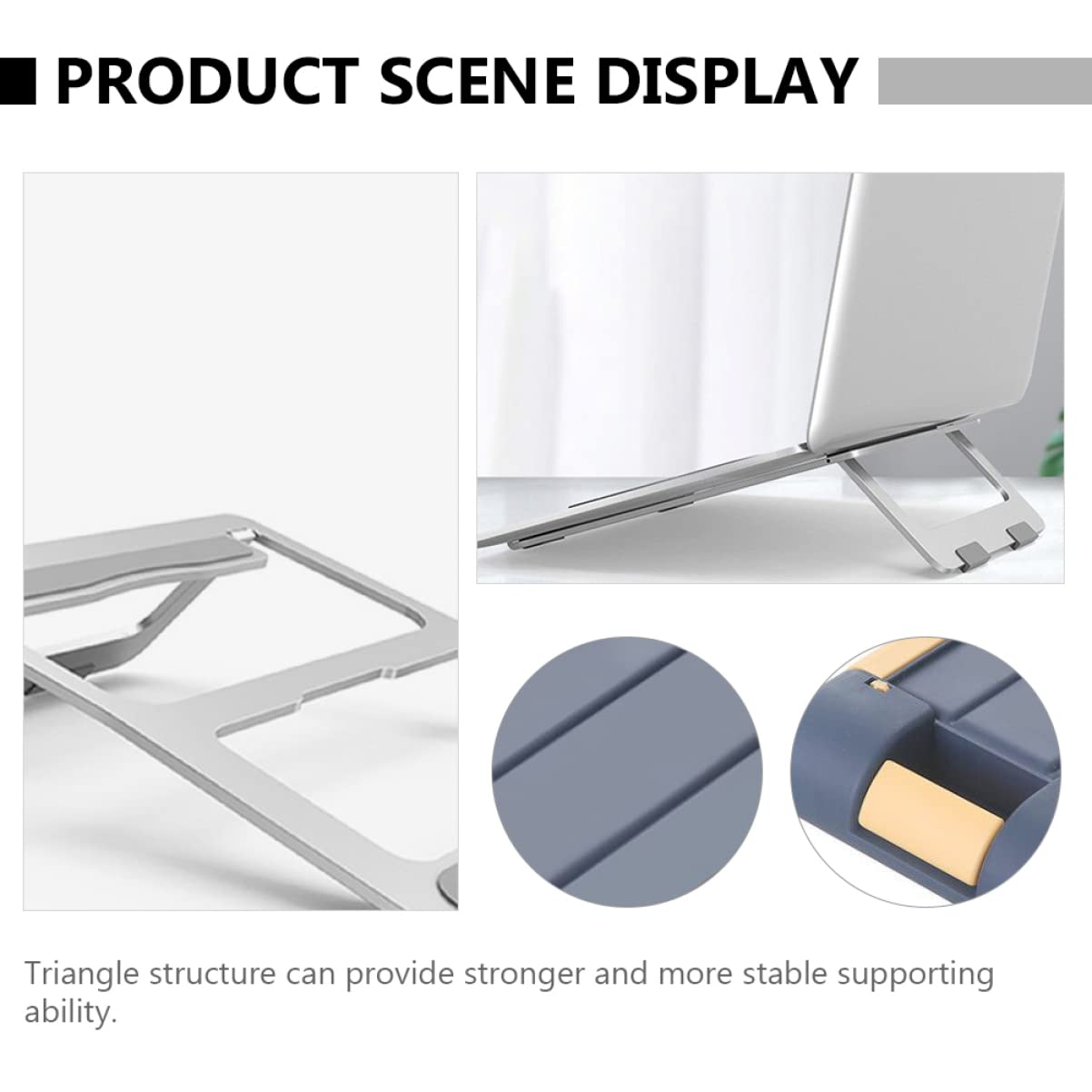 Supporto Pieghevole Per Laptop Lega Di Alluminio Supporto Ergonomico Per Notebook Ventilato e Multifunzione Ottimo Per Scrivania e Riduzione Del Cervicale