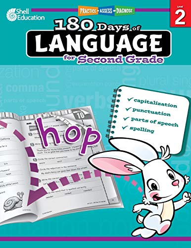 180 Days of Language for Second Grade – Build Grammar Skills and Boost Reading Comprehension Skills with this 2nd Grade Workbook (180 Days of Practice)