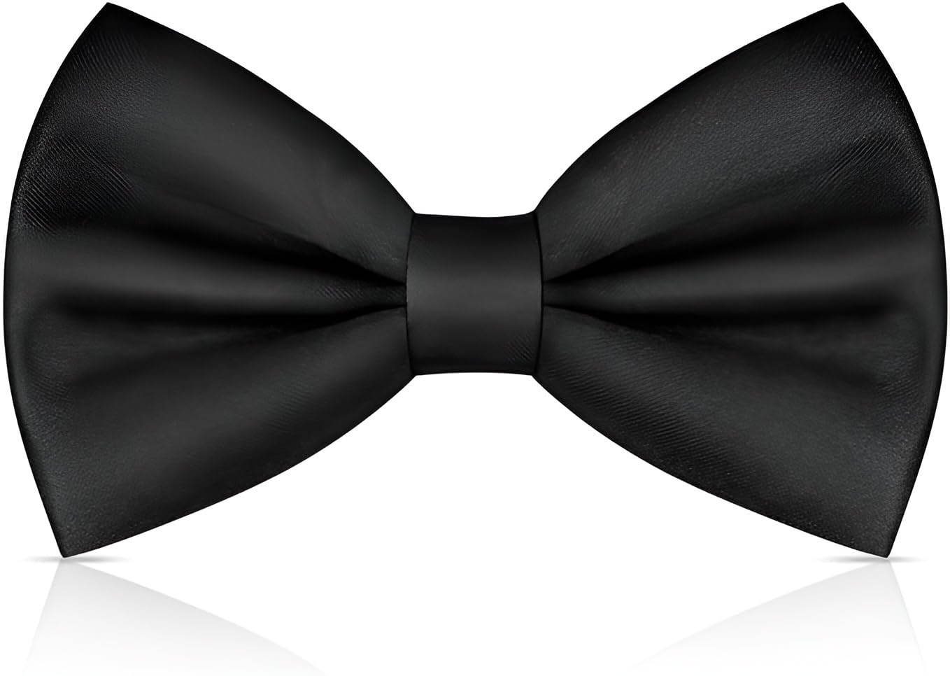 Bow Tie for Men Classic Solid Colour Pre-Tied Satin Formal Tuxedo Bowtie Adjustable Length Clip on Design for Adults Elegant Double Fold Ties for Boys and Men’s Party Accessories