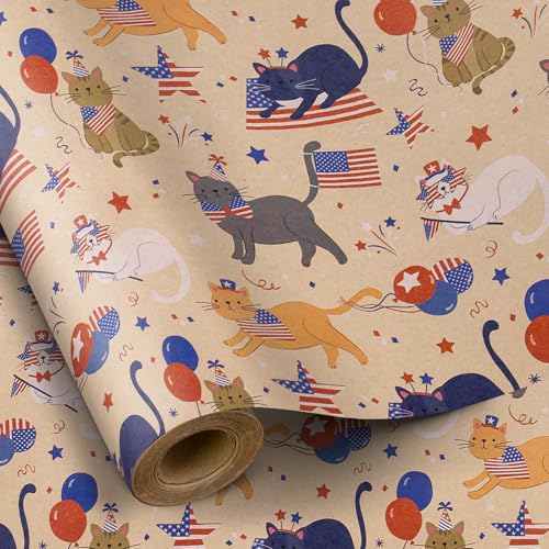Loveinside 13" Large 250 Years Patriotic Gift Bag, Uncle Sam Red White Blue Design Gift Bag with Tissue Paper for 4th of July, America 250th Anniversary Celebration, 13" x 5" x 10", 1 Pcs