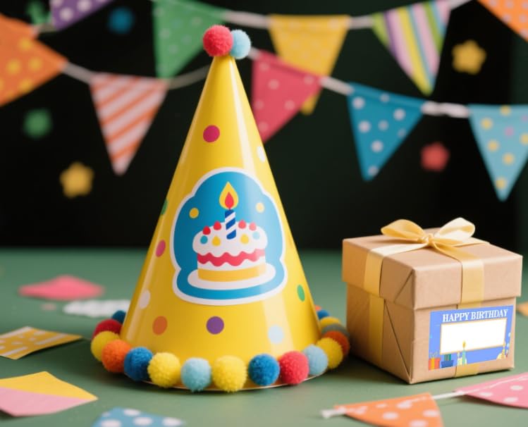 200 Étiquettes Cadeau Anniversaire – 6 Motifs Colorés, 3,8×6,3 Cm, Autocollants Joyeux Enfants