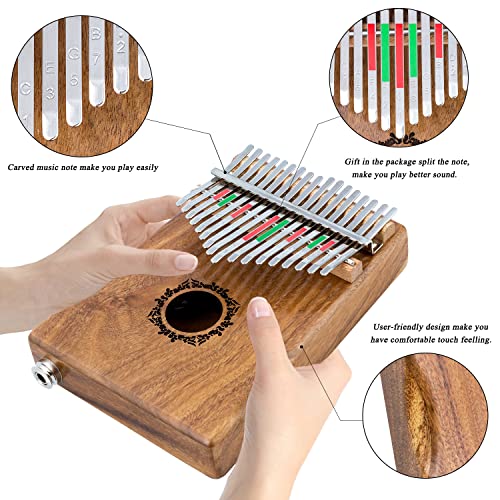 Kalimba Thumb Piano 17 Keys Ranming Mbira Finger Piano Kalimba Gifts For Adults Kids Beginners With Portable Handbag And Tune Hammer Thumb Pianos Finger Harp (Acacia-Pickup) #TOP3