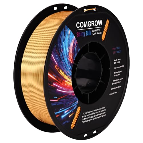 Image of Comgrow Silk PLA 3D Printer Filament, Dual Color 2 in 1 Golden and Blue, 3D Printing PLA Filament 1.75mm, Dimensional Accuracy + /- 0.02 mm, 1KG Spool, Coextrusion Shiny Silk 3D Filament