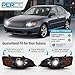 PERDE Black Housing Halogen Headlights Compatible with Subaru Legacy And Outback 2005-2007 Includes Left Driver and Right Passenger Side Headlamps With Performance Lens