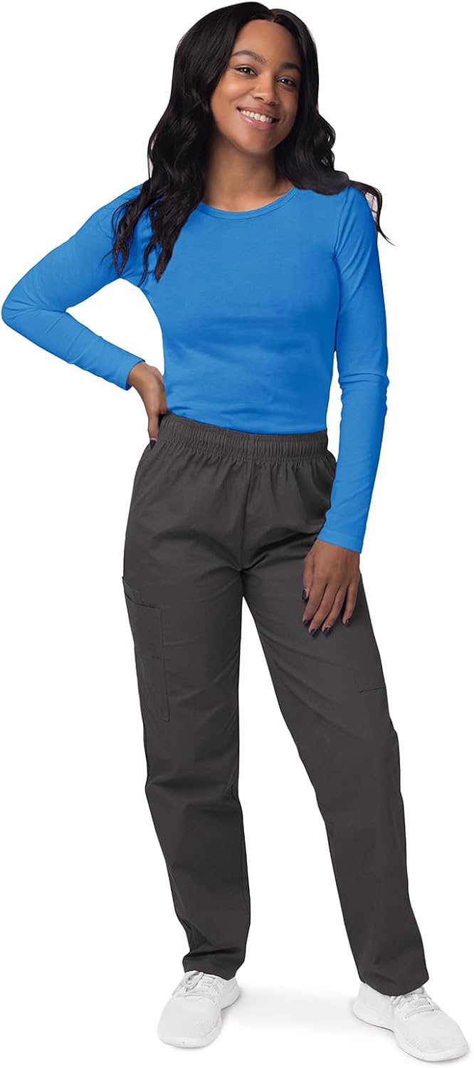 Sivvan Scrubs for Women - Long Sleeve Comfort Underscrub Tee XX-Large Pool Blue