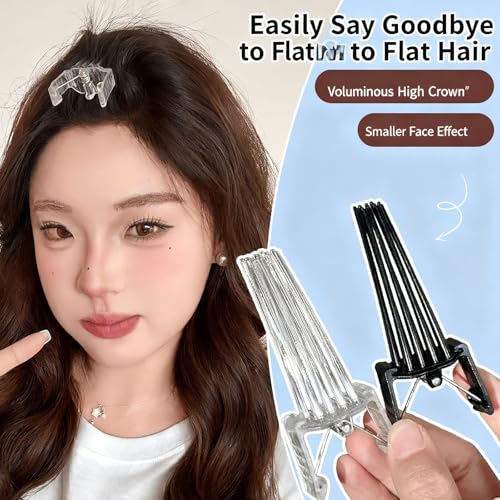 2 Clips Voluminizadores para Cabello Negro y Blanco miniatura 5
