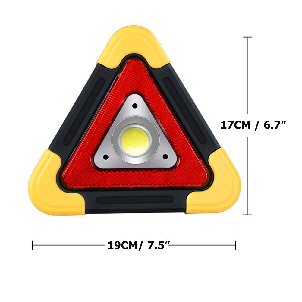 Foco LED portátil de 50 W, 500 lúmenes, luz de trabajo recargable con panel solar, 5 modos de luz, batería externa de 4000 mAh, luz de advertencia exterior impermeable IP65 para iluminación de emergen