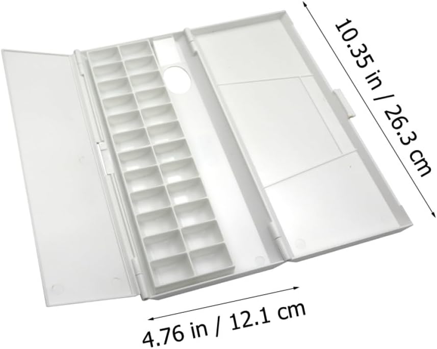 SEWACC Foldable Watercolor Palette Box with Lightweight Color Mixing Case for Artists Students Portable Painting Palette for Travel and Craft Use