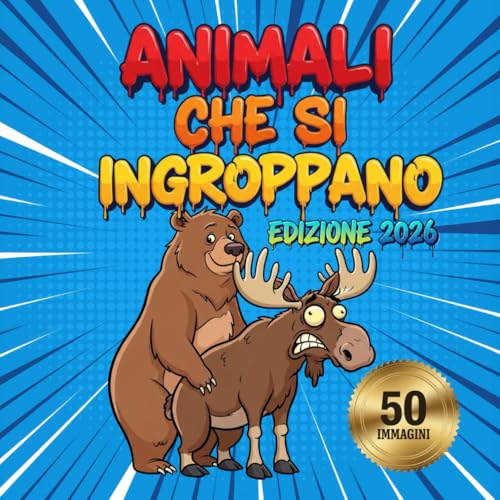 Animali che si ingroppano da colorare: Un divertente album da colorare con 50 immagini per adulti problematici