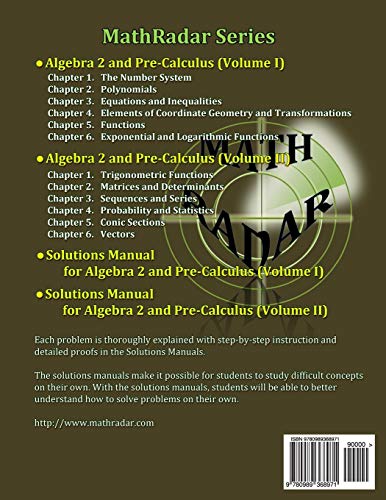 Solutions Manual for Algebra 2 and Pre-Calculus (Volume I) - Image 2