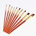 Produktbild Künstlerpinsel Set,10er Pack Nylon Pinsel Kunstmalerei Acrylpinsel Fein Pinsel Art Painting Brush für Aquarell und Gesichtsmalerei DIY Kunsthandwerk Orange