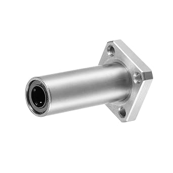 sourcing map LMK8UU Extra Long Square Flange Linear Ball Bearings, 8mm Bore Dia, 15mm OD, 45mm Length(Pack of 2)