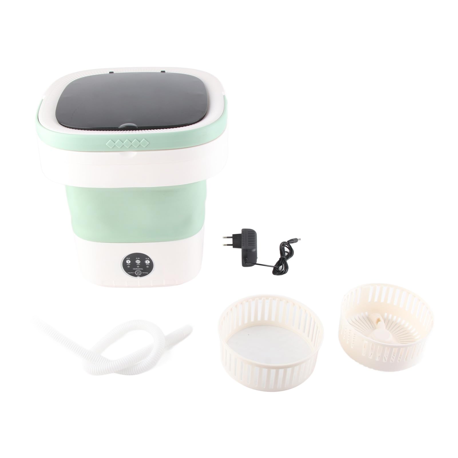 Mini Lavadora Plegable Mini Lavadora de Cubos Portátil -7.5L Mini Lavadora de Cubos Portátil Lavadora Portátil Plegable 100-240V Operación Completamente Automática para Tareas de