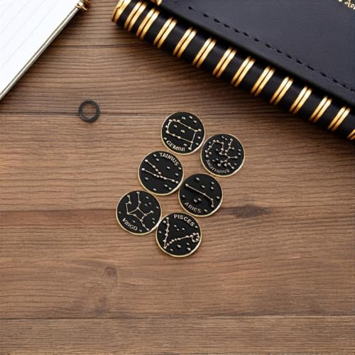 Image of PRETYZOOM 12 Pcs Zodiac Enamel Pin Set Brooches Jewelry Alloy Lapel Pins for Backpacks Shirts Hats Accessories