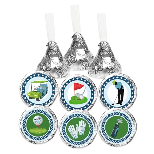 Golf Themed Stickers - Let's Par-Tee Round Sticker Favors -