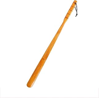 With Lanyard Wooden Shoe Horn for Kids and Adults Gold Flower Inlaid Shells for Sneakers Travel Shoes Boots (70 cm Yellow)