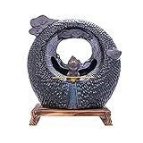 Hong Yi Fei-Shop Fuente de Interior Cerámica Tablero de Agua Fuente de Agua Chino-Estilo Corriente Corriente Agua Lucky Ornamentos Monkey King Cascada Zen Meditación Decoración Fuente Interior