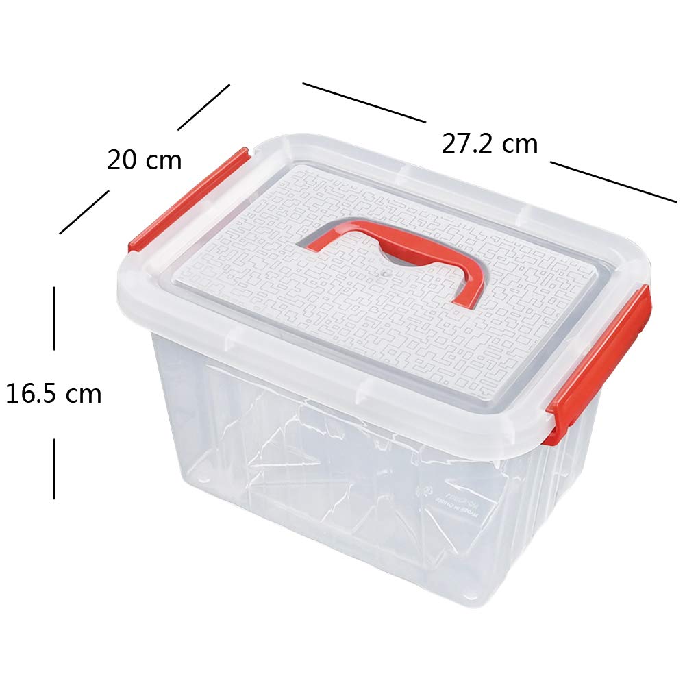 Kiddream 6er Set Küche Aufbewahrungsbox mit Deckel, 6 Liter kleine Kunststoff Box Set