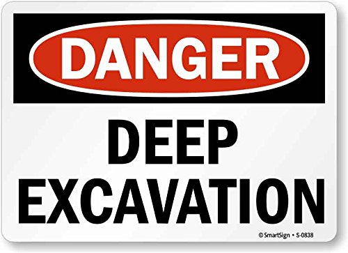 SmartSign Deep Excavation 18x24 Reflective Sign