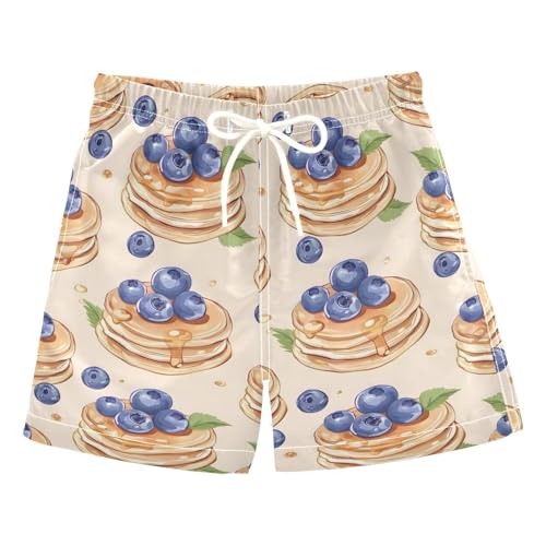 ALAZA Cartoon Car Leaf Tree Boys Quick Dry Beach Board Shorts Kids Swim Trunks Bathing Suit Swimsuit 3T Multicolor