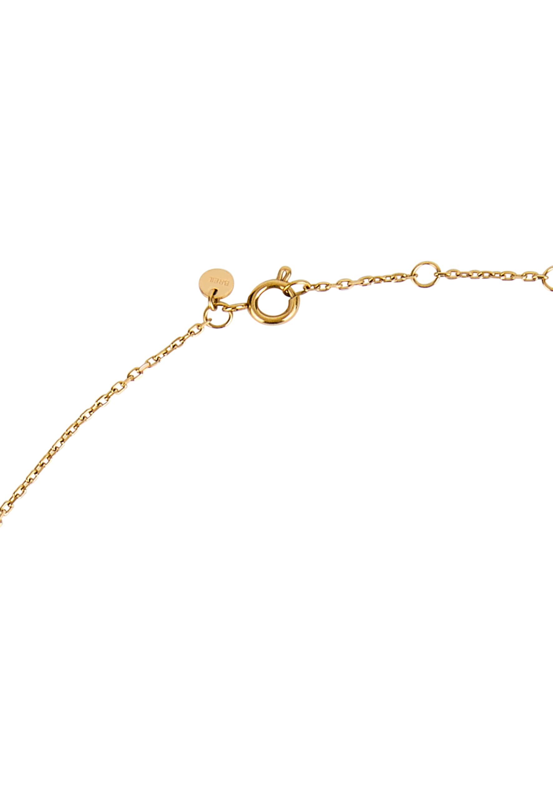 Breil, Collezione Moonlight, Collana Donna in Acciaio IP Gold Lucido, con 8 Inserti in Cristallo, Chiusura Regolabile, Lunghezza fino a 45 cm, Idea Regalo Donna