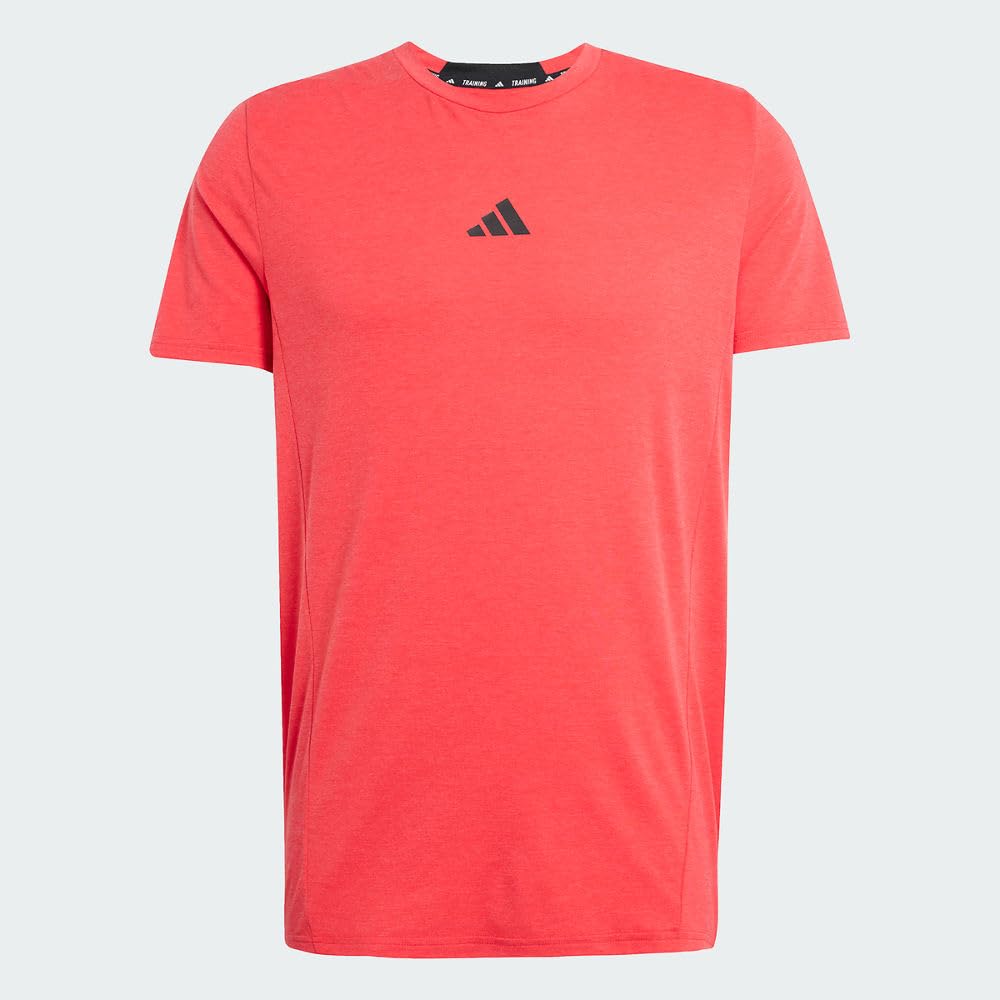 adidas Men's D4T Workout Shirt, Pure Ruby, M Short
