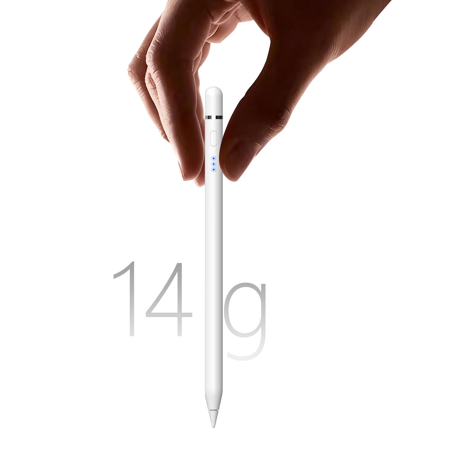 Pencil 1. Generation für Apple iPad, iPad Stift Mit Magnetische drahtlose Aufladung &Neigungssensitivität und Palm Rejection, Pencil USB C für iPad A16 11-6, Air 7/6/5/4/3, Pro M4/M3/M2, Mini 5/6