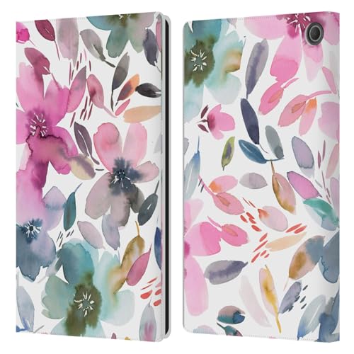 Housse Fire Max 11 antichoc fleurs aquarelle Ninola avec support horizontal et fermoir magnétique