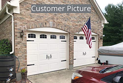 Sanfurney 2 Car Magnetic Garage Door Windows Panes Arch Style Pre-Cut Faux Fake Decorative Window Decals, 8 Sections 14.6"X 7.6" #TOP3