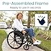 Vive Bariatric Wheelchair for Adults (Supports 400 lbs) - Foldable, Heavy Duty, Manual & Transport Wheel Chair - Portable Senior Drive Travel Scooter for Transfers - Wide 20