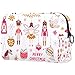 Cartoon-Marionette Kosmetiktasche Damen Federmäppchen Stiftetasch Schminktasche Kulturtasche für Handtasche Makeup Tasche Waschtasche 18.5x7.5x13cm
