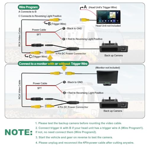 GreenYi AHD 1080P Dynamic Trajectory Trunk Handle Backup Camera, for BMW 3 5 Serise X1 X3 X4 X5 F10 F11 F25 F30 F31 E60 E61 E70 E71 E72 E82 E84 E88 E90 E91 E92 E93 2011-2015, Reverse Rear View Cam by GreenYi - Image 8