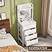 WODRAWER Tall Dresser for Bedroom, 4 Drawer Dresser & Chests of Drawers with Mirror & Open Shelves, Vertical Vanity Storage Cabinet for Small Space
