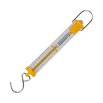 Sci-Supply Newton Force Meter Spring Scale - Max Capacity 5000g/50N, Dual Labeled Yellow 12